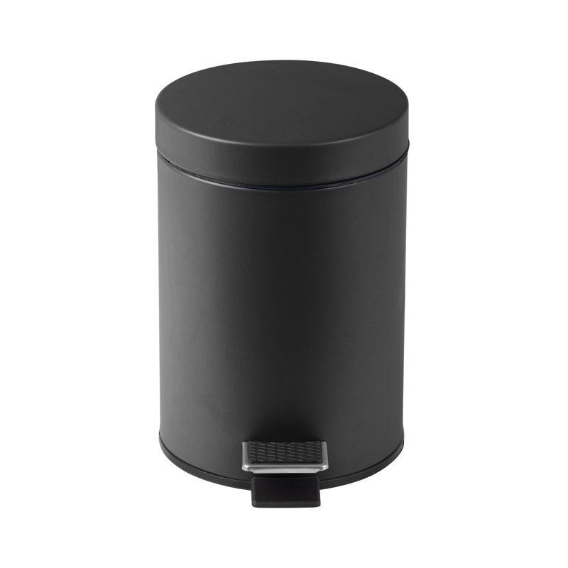 Quiles Metal Open Waste Bin - 3L, Black