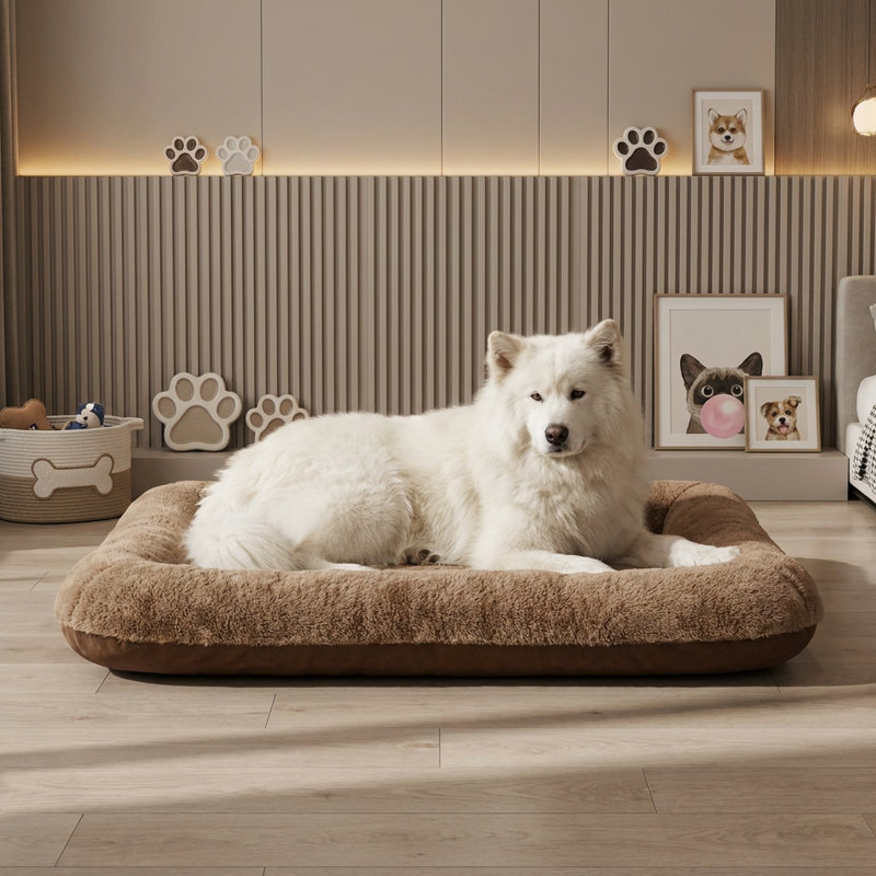 Lit orthopédique pour chien Snuggle, L 43,3 po, Brun