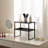 Black Wood Grain Double-Layer Metal Shelf, Stackable And Adjustable, For Storing Condiments And Tableware On The Kitchen Countertop.