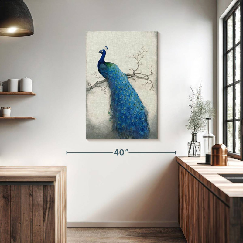 Brampt Peacock Blue II, 39" H x 26" W