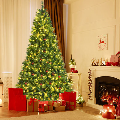 96' H Lighted Artificial Pine Christmas Tree
