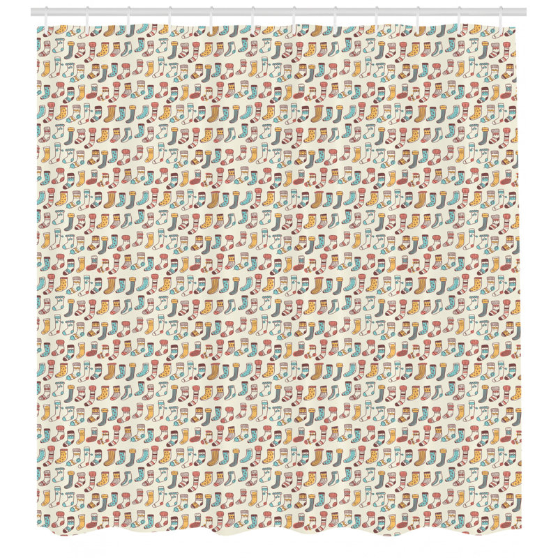 Shower Curtain with Hooks Included, 84" H x 69" W