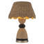 Lampe de table en rotin 24 po avec gradateur tactile USB 3 voies Flora