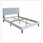 Base de lit tapissier grand format avec tête de lit moderne en tissu capitonné, parfaite pour les chambres contemporaines et un sommeil confortable.-90212099-90212110