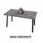 55.12-70.87"Expandable Modern Kitchen Dining Table, Rectangular MDF Dining Table For 4-6 People, Medieval Industrial Style, With Black Metal Legs, Suitable For Home&Kitchen (Gray)