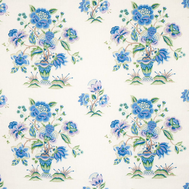 Tissu en lin Ashford, Bleuet / lilas