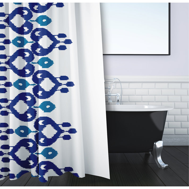 Rideau de douche Boho Chic, Bleu foncé