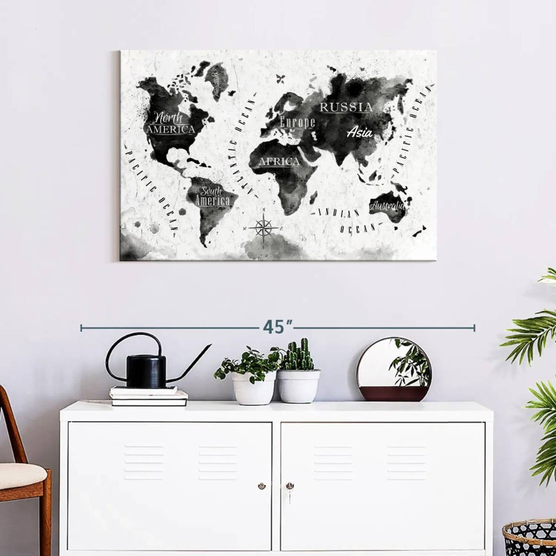 Aliaz Map, 24" H x 36" W