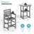 Pennington 5 Pieces Outdoor Patio Bars Set With Square Table And HDPE Chairs-126518114