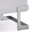 Table basse blanche à plateau relevable ultrabrillant avec structure chromée-274944290