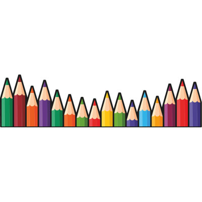 SP13098 Back To School Assorted Colored Pencils Cardboard Cutout Standee Standup
