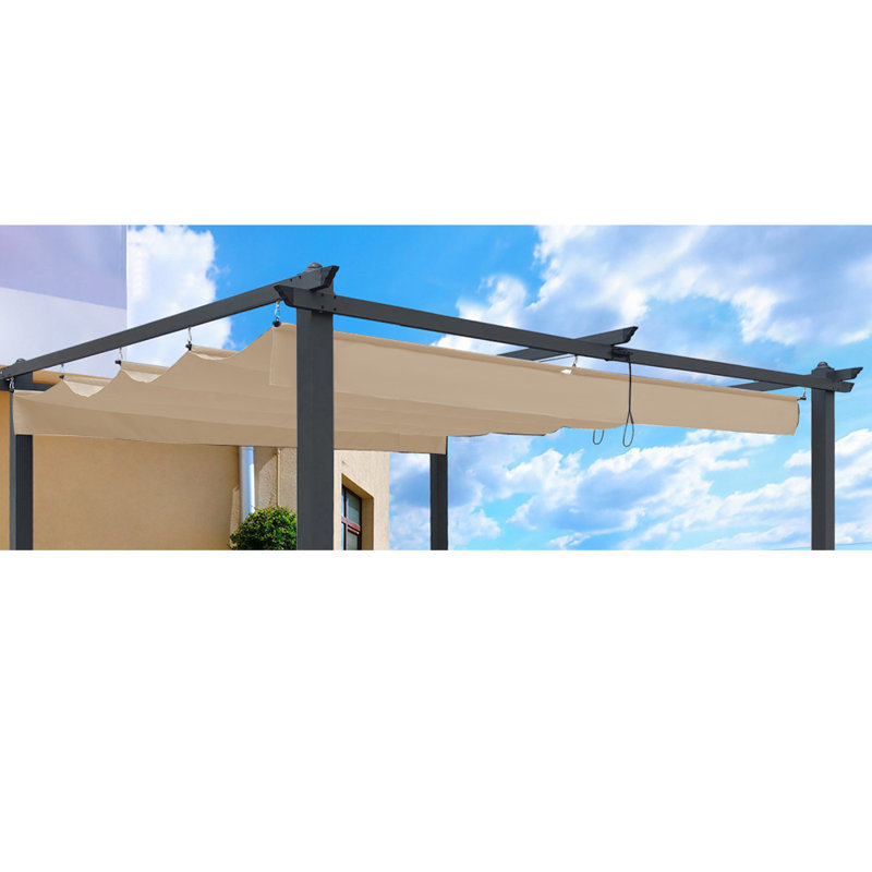 Replacement Canopy Top Fabric for 10x10 Ft Outdoor Patio Retractable Pergola