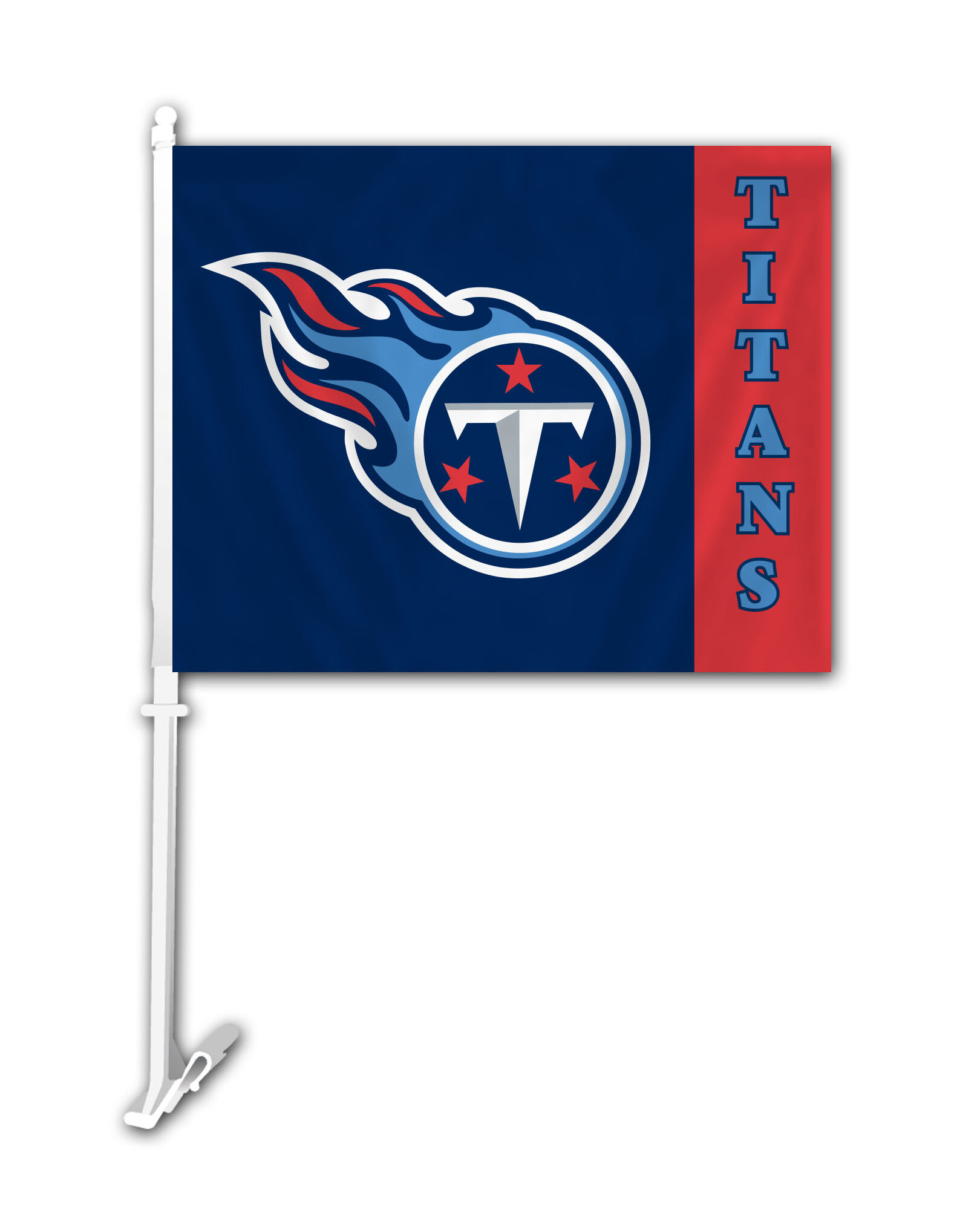 Tennessee Titans Embroidered Nylon Flag and Tennessee Titans Embroidered  Nylon 3x5 Pole Flags