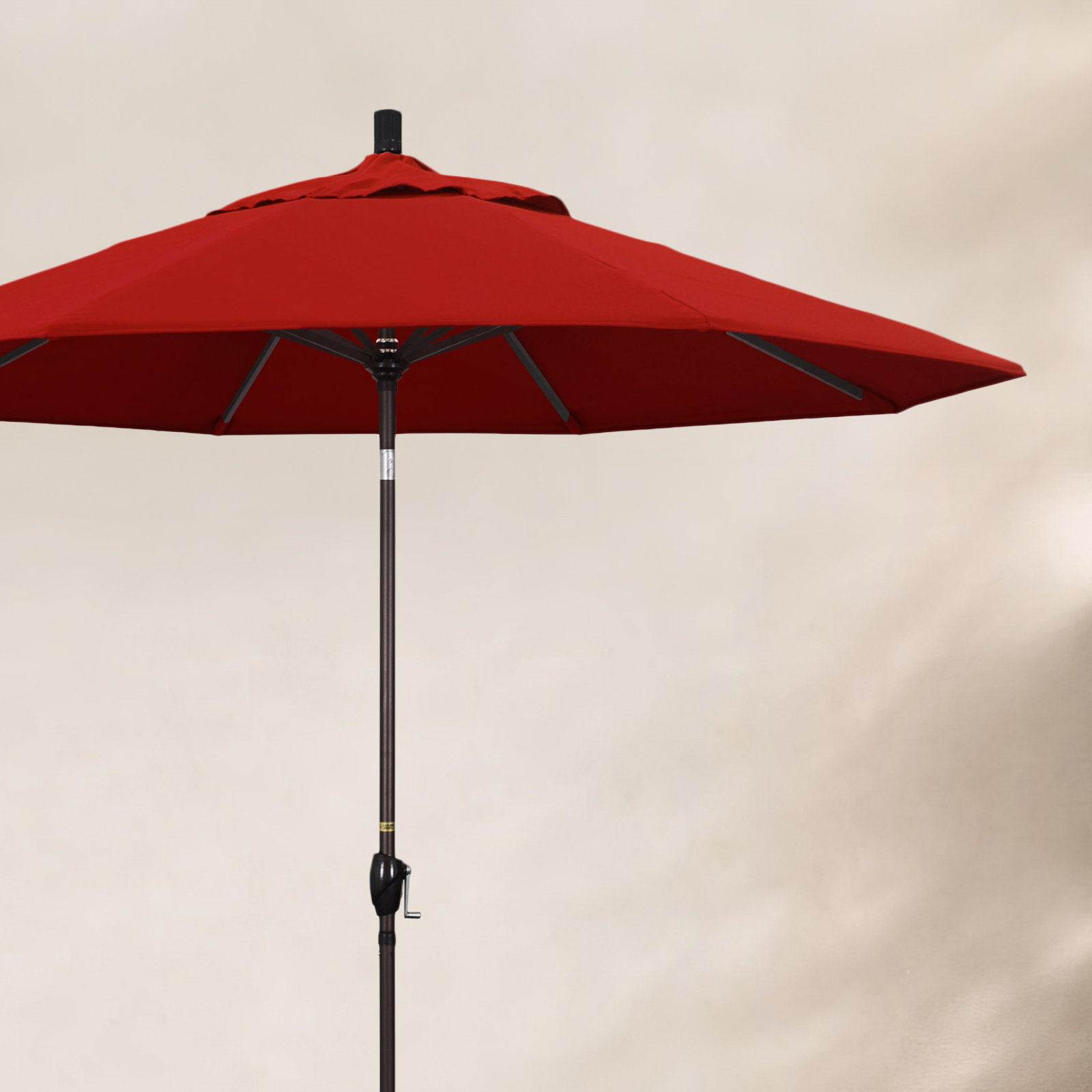 Iuka 9' Umbrella, Canvas Jockey Red Sunbrella® Canvas, 225
