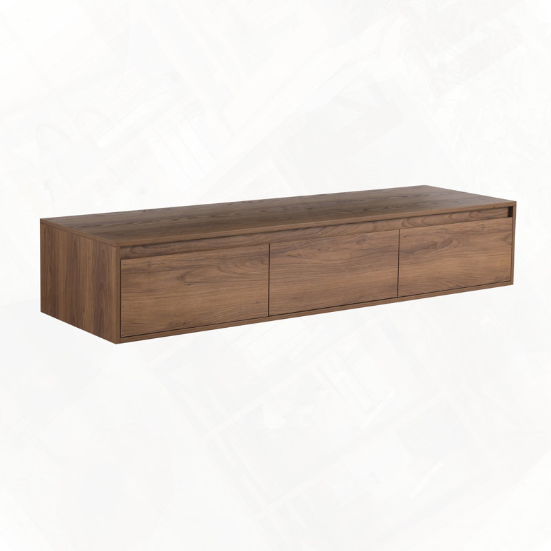 Armoire de salle de bain avec tiroir flottant à fixation en douceur sans lavabo
