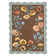 Farmhouse Floral Machine Washable Rug with Non Slip TPR Backing, Soft Non Shedding Scalloped Carpet, Low Pile Thin Floor Mats