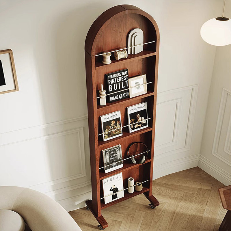 Miroir demi-cercle en bois massif
