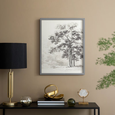 Vintage Landscape XIII Framed Print - Solid Wood