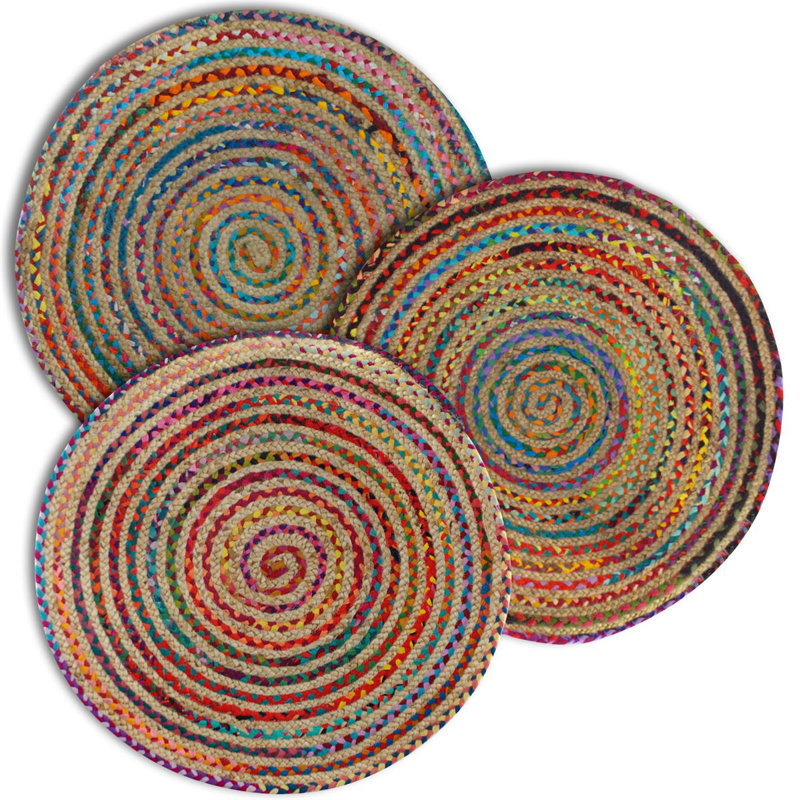 Round Tupper 90cm X 90cm Indoor / Outdoor Area Rug Set