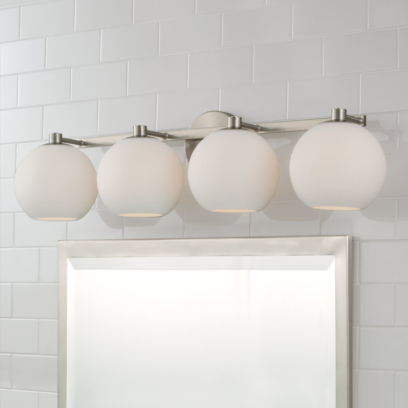 Ansley 4 - Light Dimmable Vanity Light, Brushed Nickel