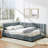 And Bed Frame, Full Size With Gray Velvet Upholstery Cozy / Comfortable Upholstered In-1540188948