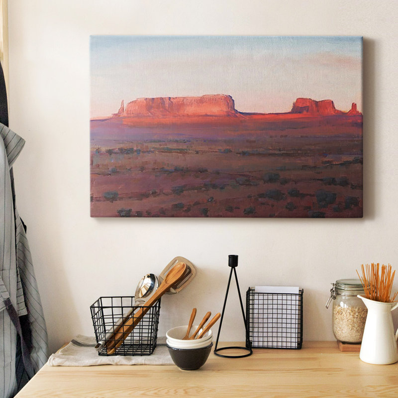 Red Rocks at Dusk I, toile tendue avec châssis de qualité supérieure - prête à être accrochée, H 32 po x l 48 po