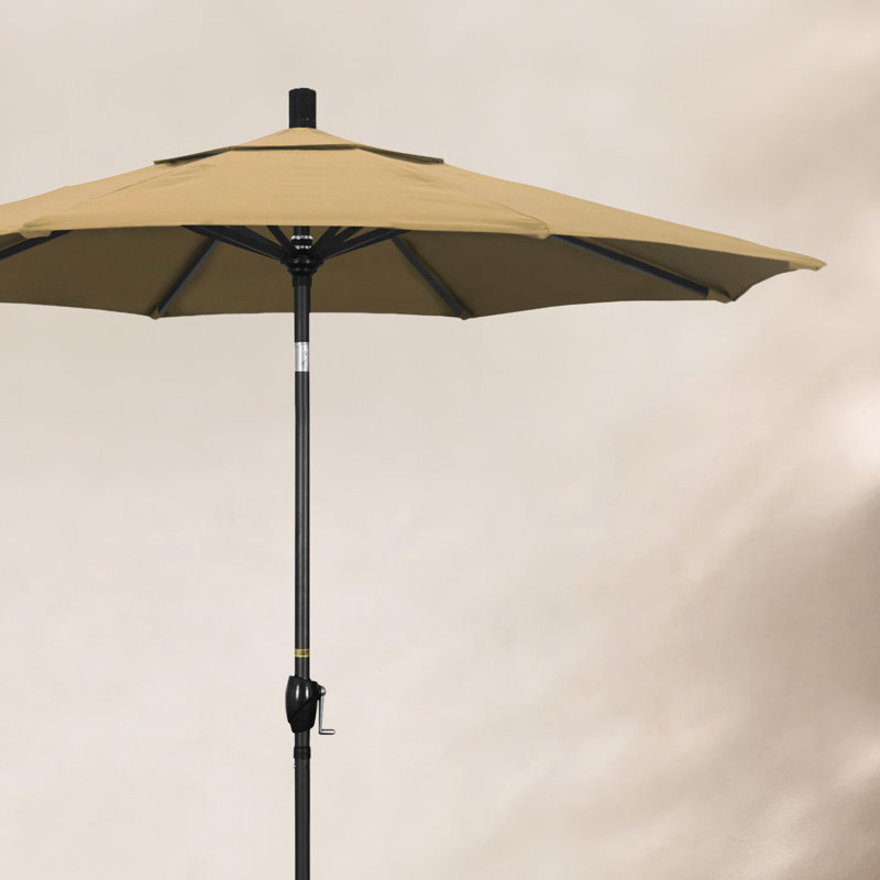 Parasol de marché 7,5', Performance champagne, Oléfine, Noir