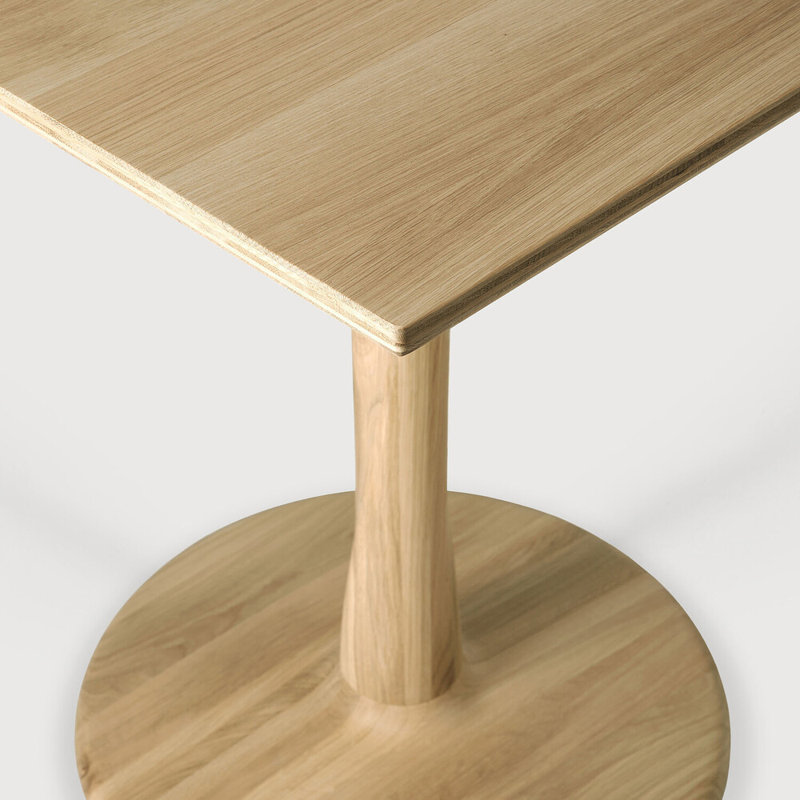 Torsion Square Solid Oak Dining Table, Natural