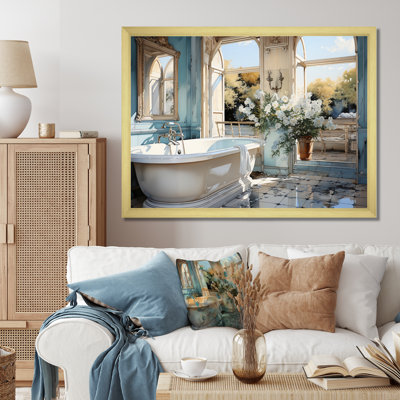 Bathroom Toilet Reflections Of I - Bathroom Framed Canvas Print