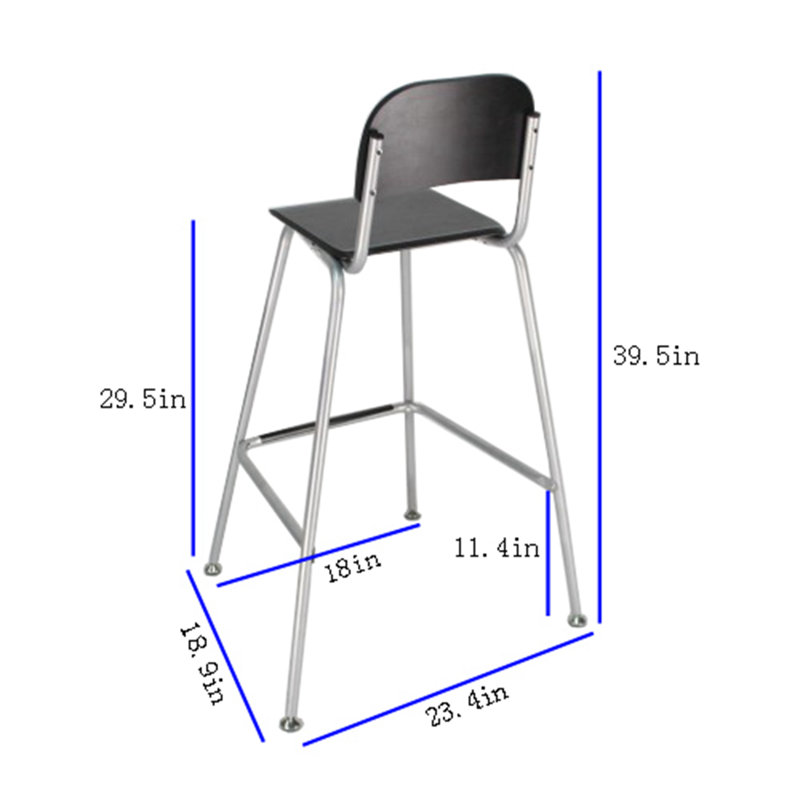 Tabouret beige avec assise en bois