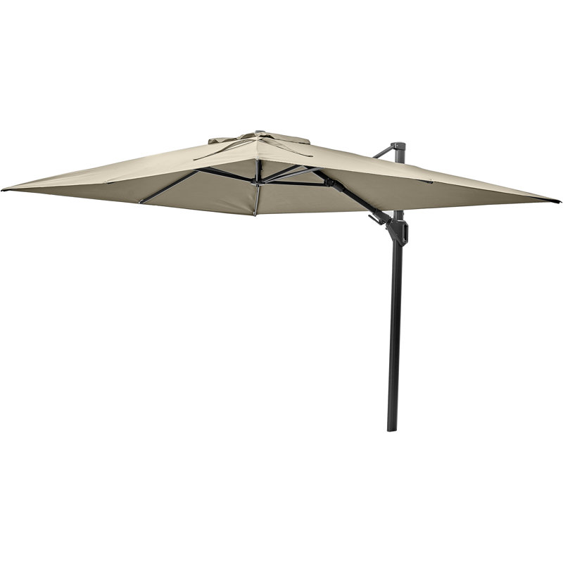 Batson 350cm X 260cm Rectangular Cantilever Parasol, Champagne, Black