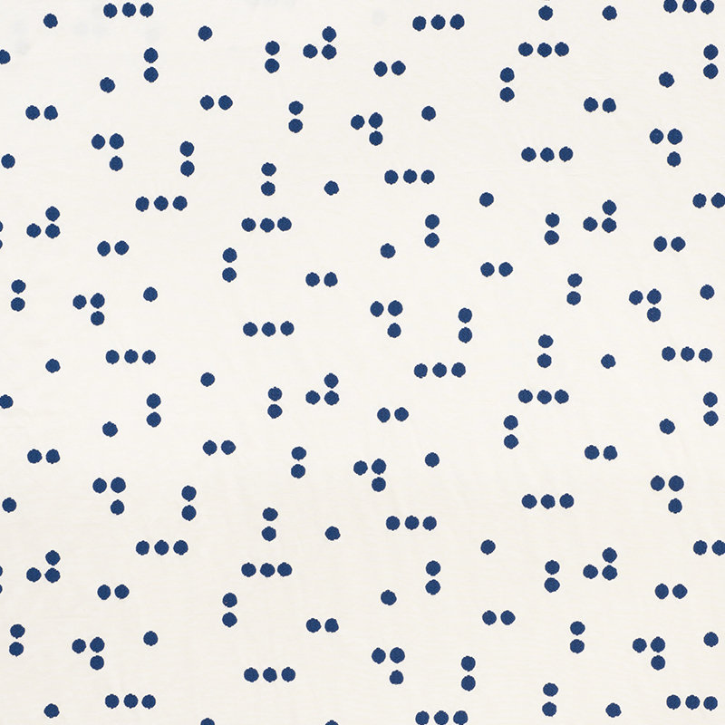 Schumacher x Caroline Z Hurley Great Rock Embroidery Fabric, Navy