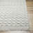 Lavande Checkered Wool Area Rug in Gray/Ivory-1427375535