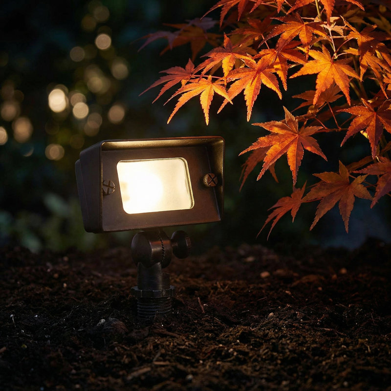 1-Light Industrial Outdoor Security Bronze Flood Light