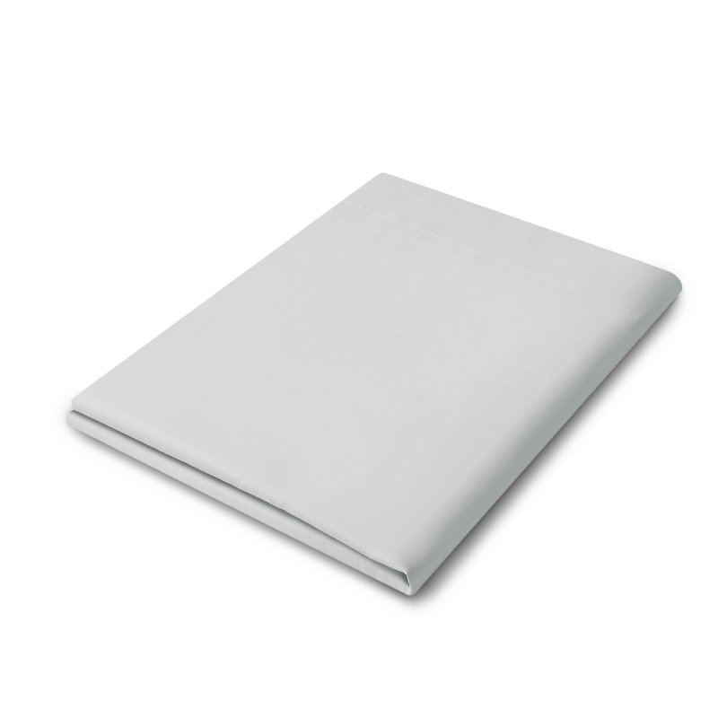 Drap simple en microfibre douce - Basics by Wayfair ™, Drap plat de taille double, Gris clair