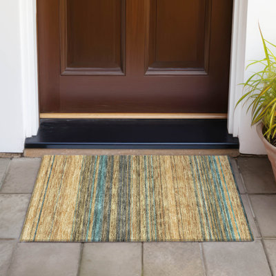 Chayden Washable Striped Indoor / Outdoor Rug