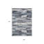 Tapis extérieur lavable abstrait gris et argent 8 pi x 10 pi