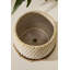Pot sculpté avec soucoupe 8,75 po x 7,75 po