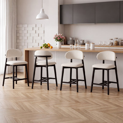 Ensemble de 2 chaises de salle à manger rembourrées en bois massif