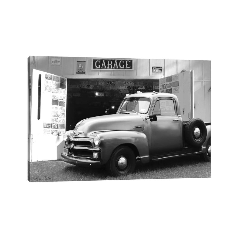 Chevy At Country Garage by Lori Deiter - Wrapped Canvas Gallery-Wrapped Canvas Giclée, 20.32 cm H x 30.48 cm W