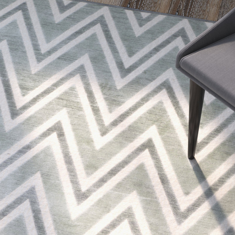 Haileymarie Performance Chevron Rug, Rectangle 8' x 10'