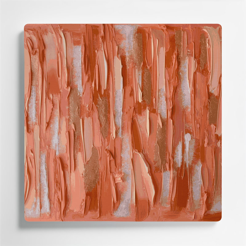 «Lyrical Abstraction 77», art mural en métal brun, H 16 po x l 16 po