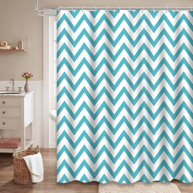 Rideau de douche Wavy Lines, L 72 po x l 78 po