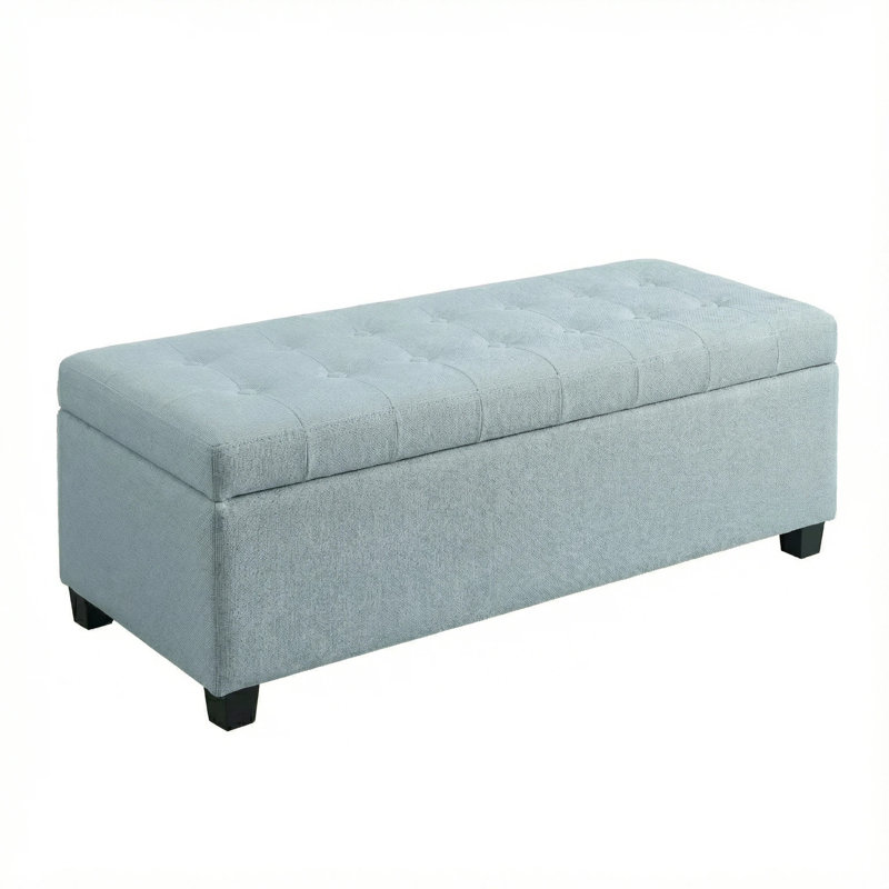 Banc de rangement avec repose-pieds 49,75 po, capacité de 300 lb