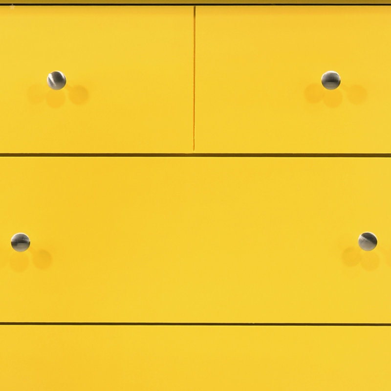 Commode à tiroirs, Jaune
