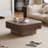 31.5" Square Solid Wood Coffee Table with Hidden Storage Sopace-1202760596