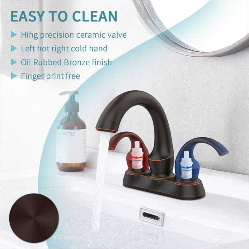 Robinets et systèmes de douche avec cadre en métal bronze huilé, 26 po x 20,5 po x 19,5 po