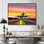 Coucher de soleil sur l'avion sur le tarmac II - art mural sur toile transport