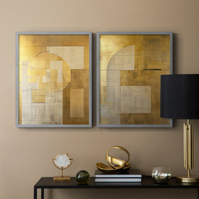 ABSTRACT Series C III - Reproduction encadrée de qualité supérieure - prête à être accrochée - aucun clou requis - aucun clou requis