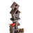 Outdoor 3-Tier Birdhouse Water Fountain, 35", Brown